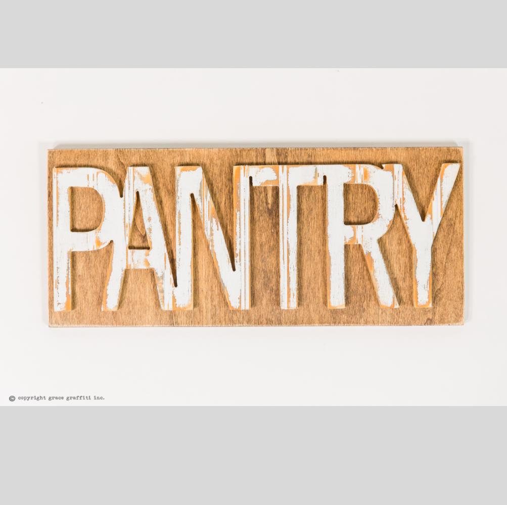 wooden sign for pantry  grace graffiti